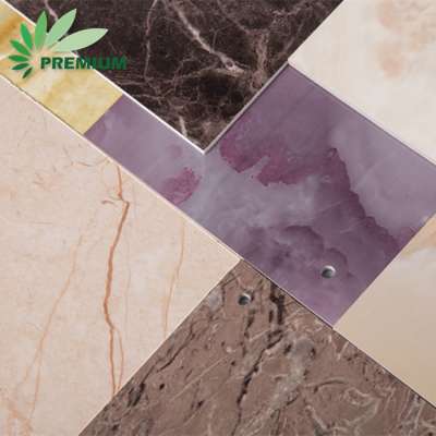 UV Coating 3mm PVC Artificial Marble Sheet For Decoration